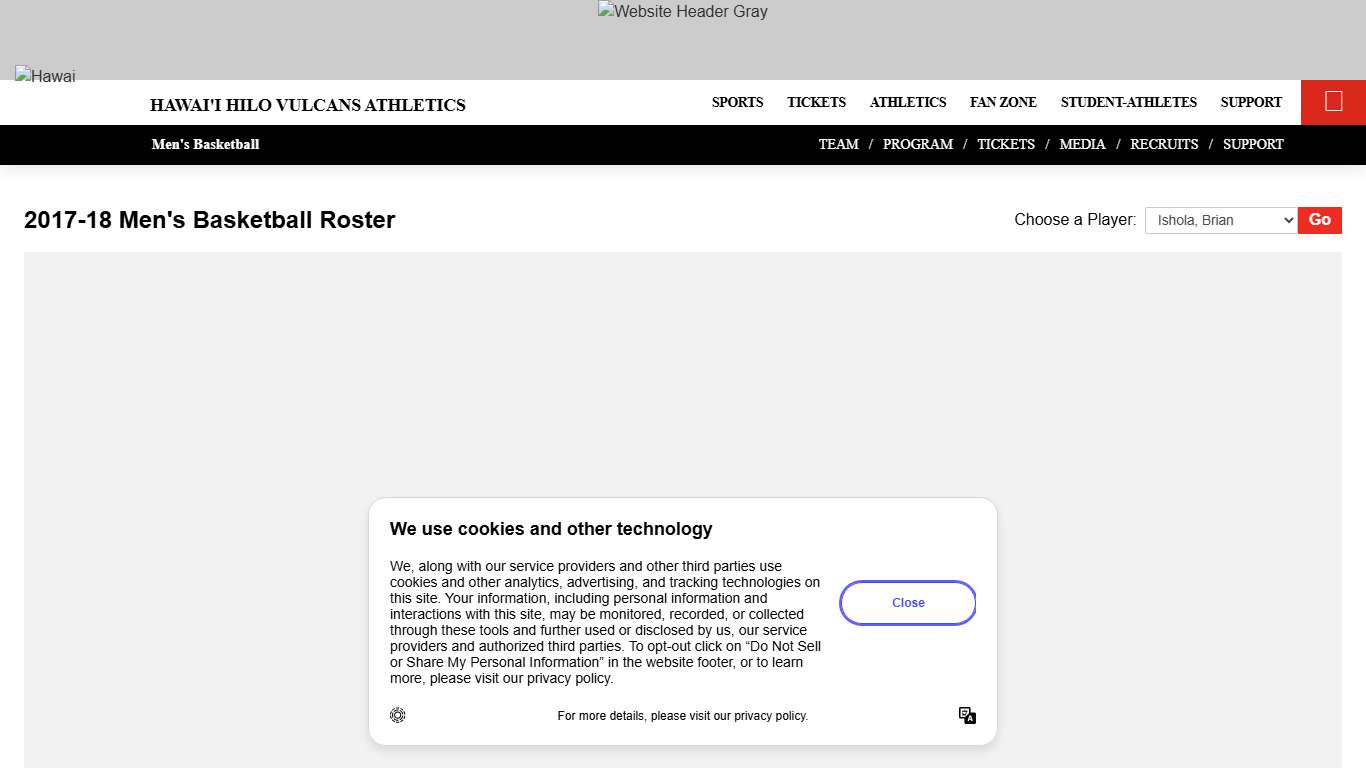 Brian Ishola - Men's Basketball - Hawai'i Hilo Vulcans Athletics