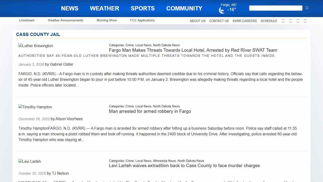 Cass County Jail Archives - KVRR Local News